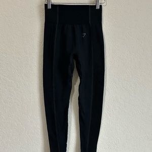 Gymshark Black High-Waisted Ribbed Leggings